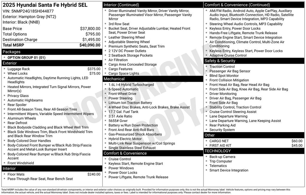 hyundai santa fe 2025 5NMP24G18SH044877 image hyundai santa fe 2025 5NMP24G18SH044877 image